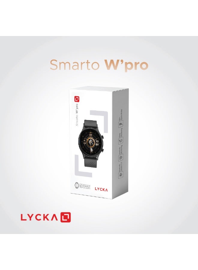LYCKA Smarto W'Pro Smartwatch - 1.39-inch HD TFT Full Touch Display, IP68 Waterproof, 15-Day Standby, Bluetooth 5.3, Health & Fitness Tracker - Black - Image 5